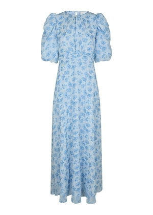 PRE-ORDER / Kikka chiffon flower kjole Lyseblå Neo Noir 